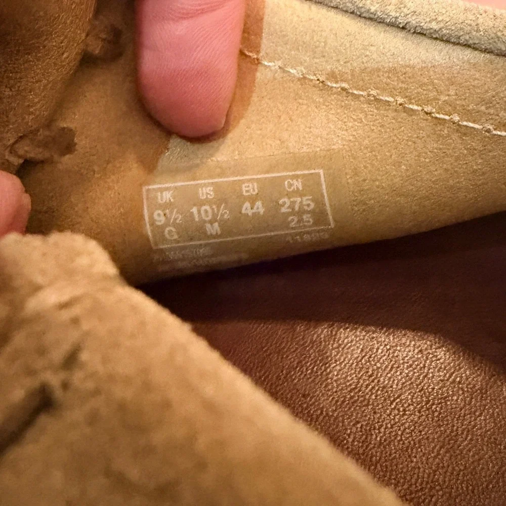 Clarks Originals Wallabee Maple Tan Suede Moccasin Shoes 10.5 M Mens